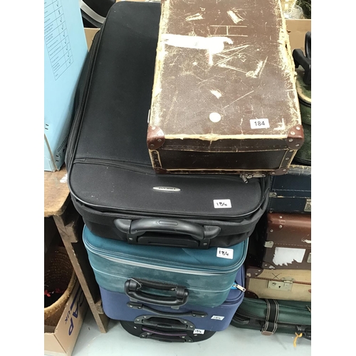 184 - LARGE SELECTION OF VINTAGE AND MODERN SUITCASES
