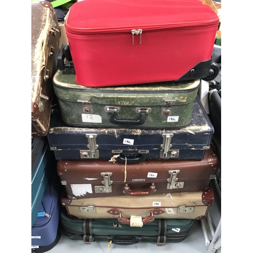 184 - LARGE SELECTION OF VINTAGE AND MODERN SUITCASES
