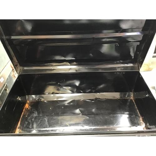 186 - 2 METAL TRUNKS, WOODEN CASE