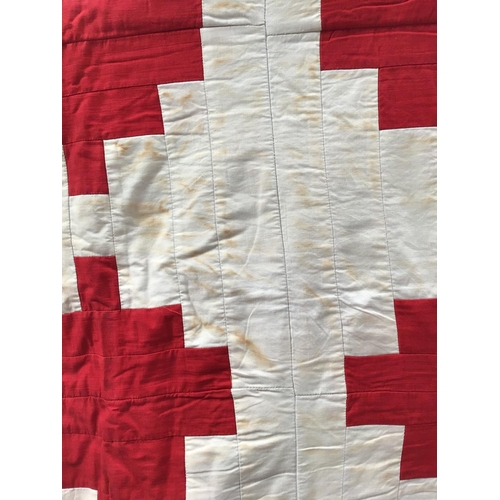187 - VINTAGE PATCHWORK BEDSPREAD
