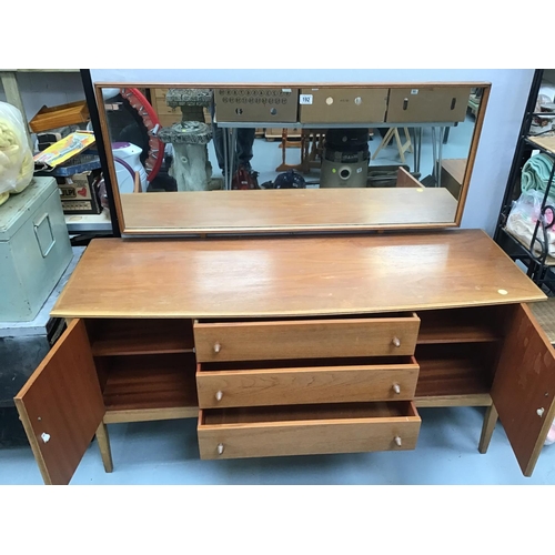 192 - TEAK 3 DRAWER 2 DOOR DRESSING TABLE INCL MIRROR 
56
