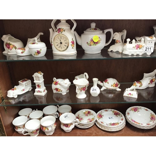 211 - QTY OF COTTAGE ROSE & ROSE GARDEN CHINA