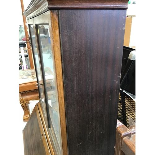 212 - VINTAGE GLAZED TOP BUREAU BOOKCASE - 34