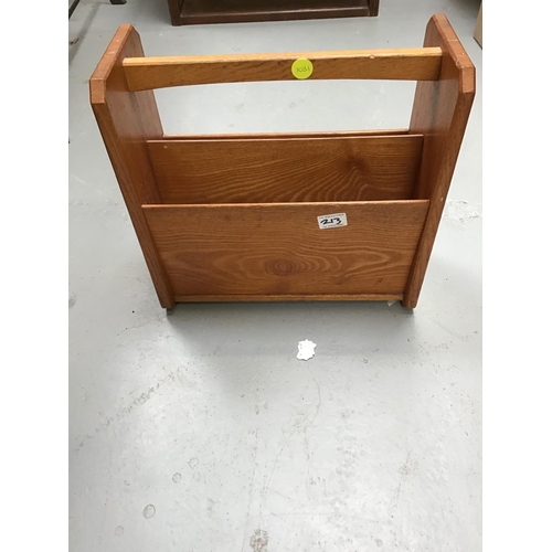 213 - 3 DRAWER CHEST, TEA TROLLEY AND MAGAZINE RACK