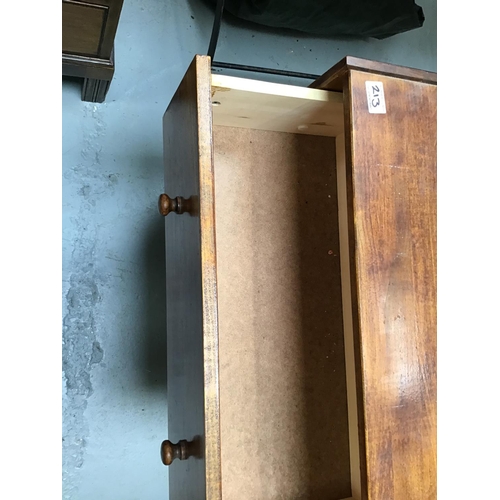 213 - 3 DRAWER CHEST, TEA TROLLEY AND MAGAZINE RACK