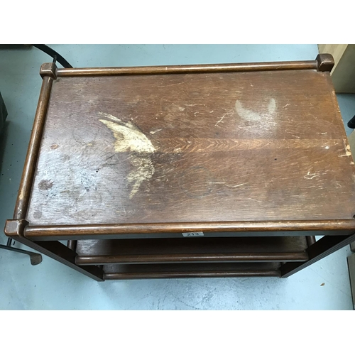 213 - 3 DRAWER CHEST, TEA TROLLEY AND MAGAZINE RACK