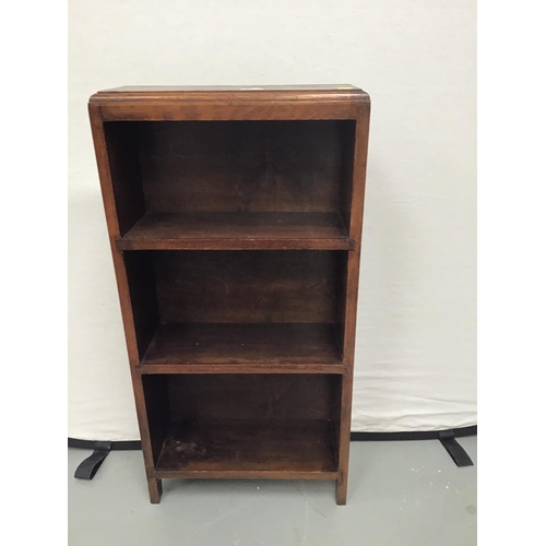 215 - VINTAGE OAK OPEN BOOKCASE 
18