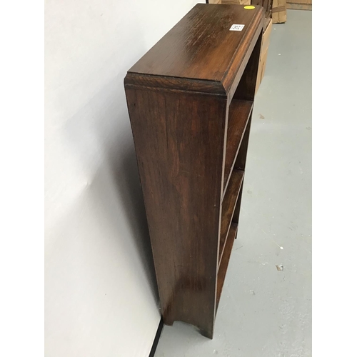 215 - VINTAGE OAK OPEN BOOKCASE 
18