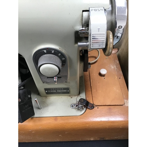 220 - VINTAGE SINGER HAND SEWING MACHINE - A/F AND BROTHER ELECTRIC SEWING MACHINE C/W WITH PEDAL