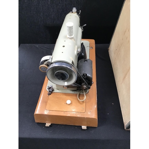 220 - VINTAGE SINGER HAND SEWING MACHINE - A/F AND BROTHER ELECTRIC SEWING MACHINE C/W WITH PEDAL