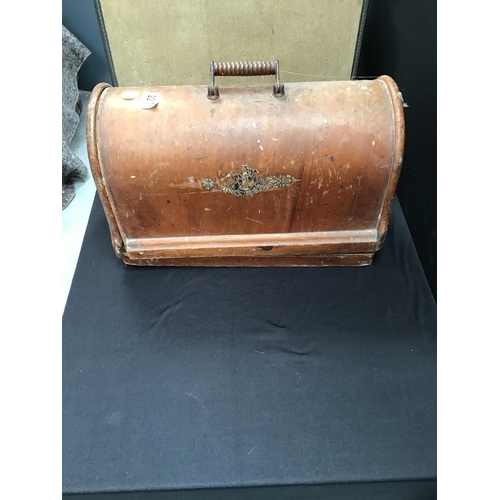 220 - VINTAGE SINGER HAND SEWING MACHINE - A/F AND BROTHER ELECTRIC SEWING MACHINE C/W WITH PEDAL
