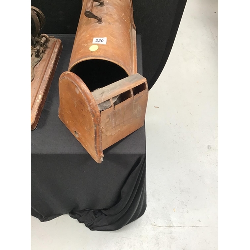 220 - VINTAGE SINGER HAND SEWING MACHINE - A/F AND BROTHER ELECTRIC SEWING MACHINE C/W WITH PEDAL