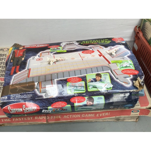 222 - QTY OF VINTAGE GAMES INCLUDING REMOTE CONTROLL HELICOPTER, CROSSFIRE ETC