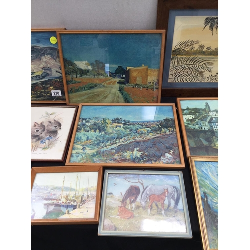 228 - QTY OF FRAMED PICTURES