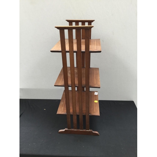 233 - MAHOGANY INLAID 3 TIER CAKE STAND POSSIBLE GLASGOW SCHOOL - LOOSE