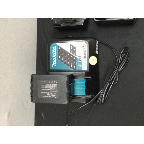 234 - MAKITA AND 3 RECHARGEABLE BATTERIES