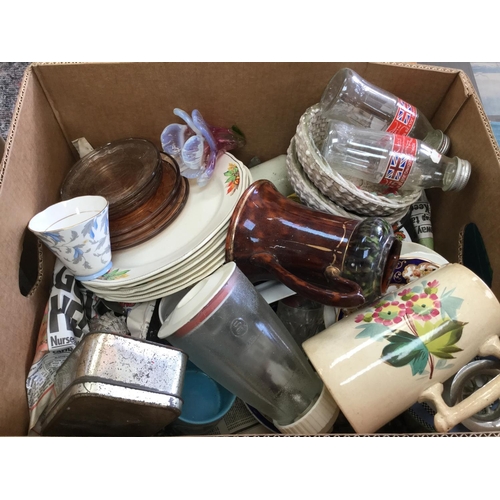 250 - 3 BOXES OF ODDS TO INCLUDE CHINA GLASS ETC