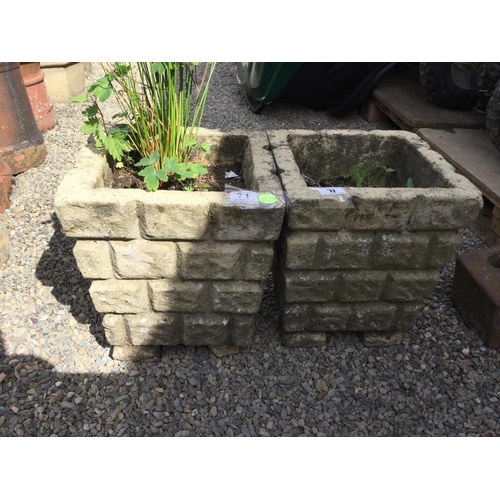 71 - PAIR OF GARDEN PLANTERS