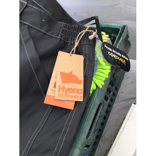 107 - CRATE AND A BOX OF HARDWARE TO INCLUDE SCREW ORGANISER, SPONGES ETC