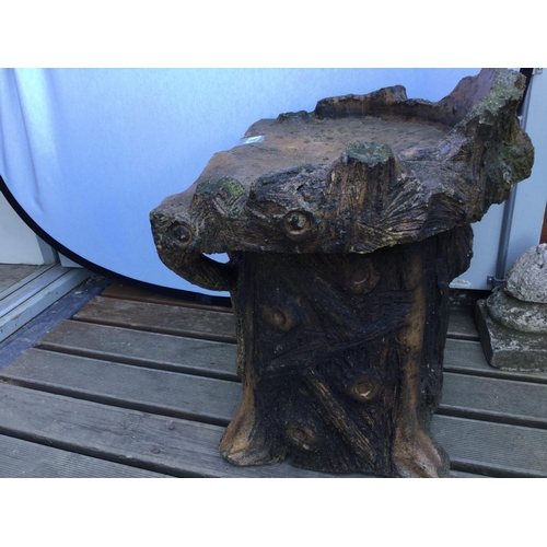 78 - KITSON DENBY DALE ORNATE GARDEN TREE TRUNK SEAT