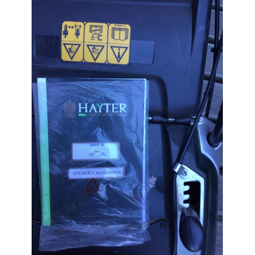 80 - HAYTER SPIRIT 41 SELF PROPELLED LAWN MOWER WITH BRIGGS AND STRATTON ENGINE W/O