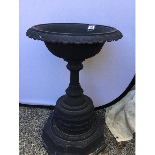 84 - CAST IRON PEDESTAL PLANTER
H 30