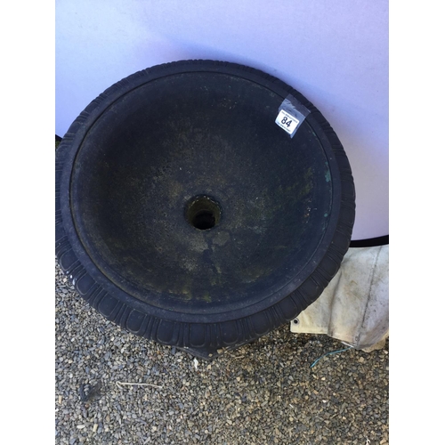 84 - CAST IRON PEDESTAL PLANTER
H 30