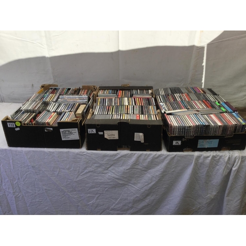 112 - 3 BOXES OF CD'S AND DVD'S ETC