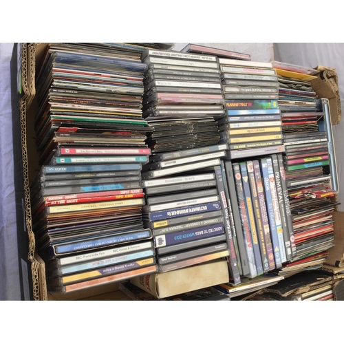 112 - 3 BOXES OF CD'S AND DVD'S ETC