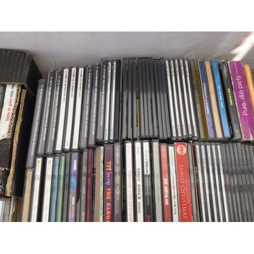 112 - 3 BOXES OF CD'S AND DVD'S ETC