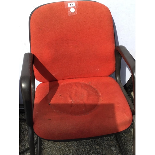 13 - OFFICE CHAIR, QTY OF PLASTIC SHEETING ETC