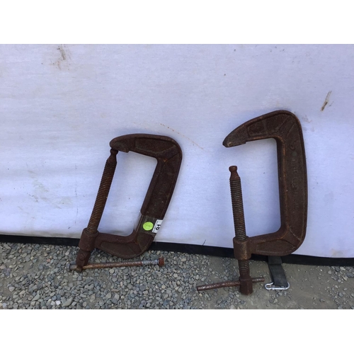 91 - 2 LARGE G CLAMPS