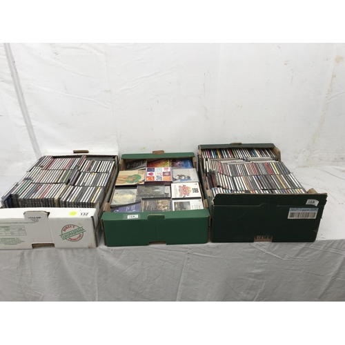 132 - 3 BOXES OF CD'S