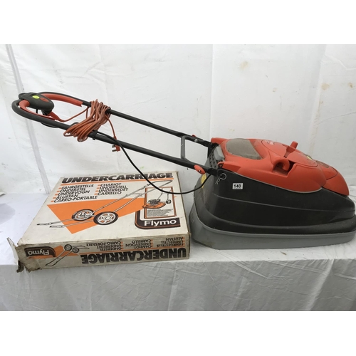 140 - ELECTRIC FLYMO MOWER AND CARRIER W/O