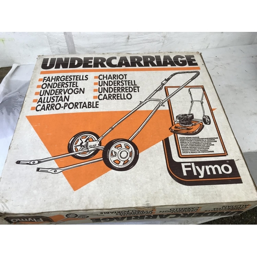 140 - ELECTRIC FLYMO MOWER AND CARRIER W/O