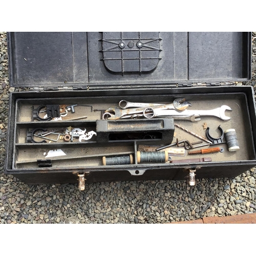 40 - METAL AND PLASTIC TOOL BOXES OF SPANNERS