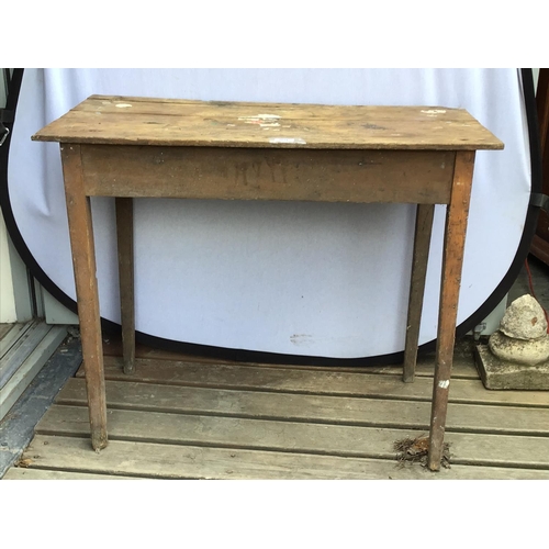 59 - VICTORIAN PINE KITCHEN TABLE A/F
36 X 18