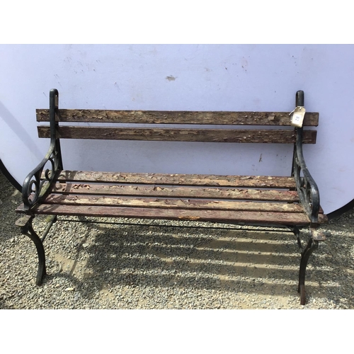 82 - GARDEN SEAT WITH METAL ENDS A/F