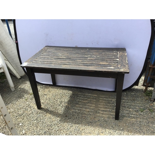 83 - GARDEN WOODEN TABLE A/F