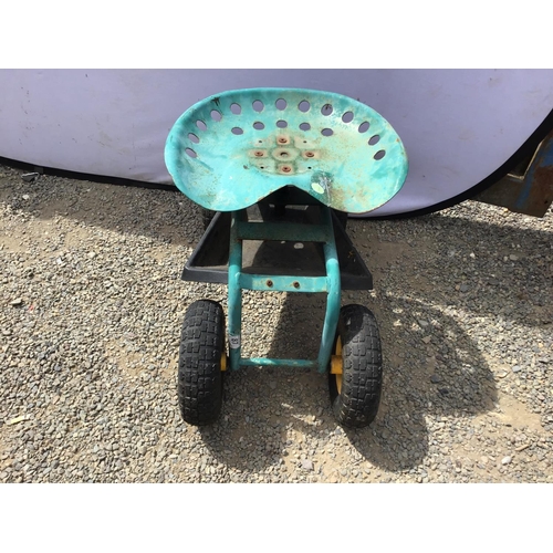 87 - MOBILE GARDEN WEEDING TROLLY