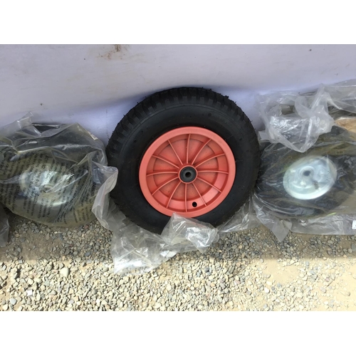 89 - 5 NEW INFLATED TROLLY WHEELS