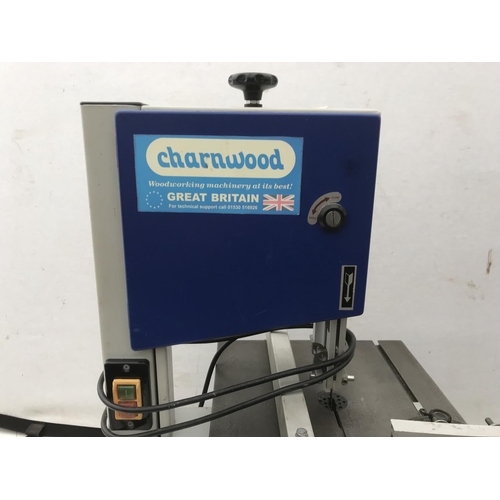 10 - CHARNWOOD TABLE TOP ELECTRIC BAND SAW W/O