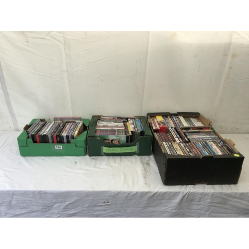164 - 3 BOXES OF DVD'S