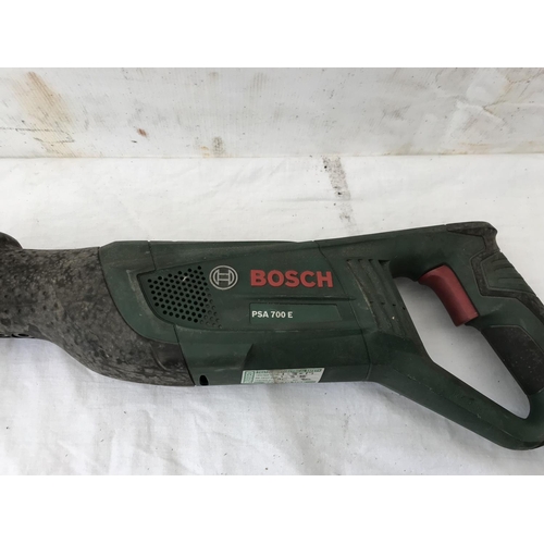 166 - BOSCH RECIPRICATING SAW BELT SANDER STRIMMER AND PRUNERS W/O