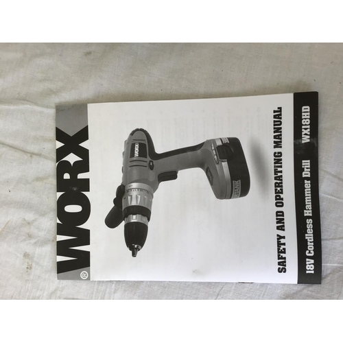 216 - WORKS TWIN BATTERY RECHARABLE DRILL W/O