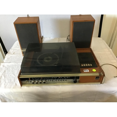 474 - FALCON VINTAGE STEREO AND SPEAKERS