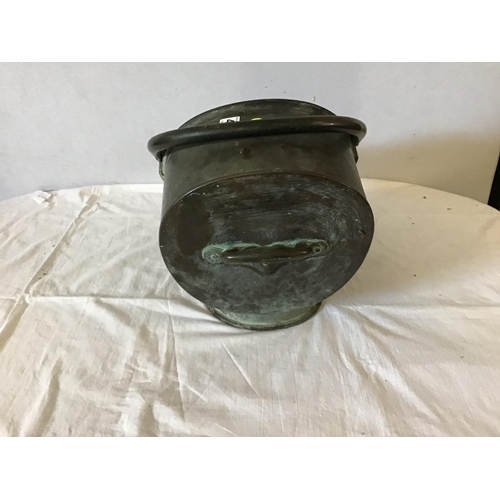 481 - VICTORIAN COPPER COAL SCUTTLE