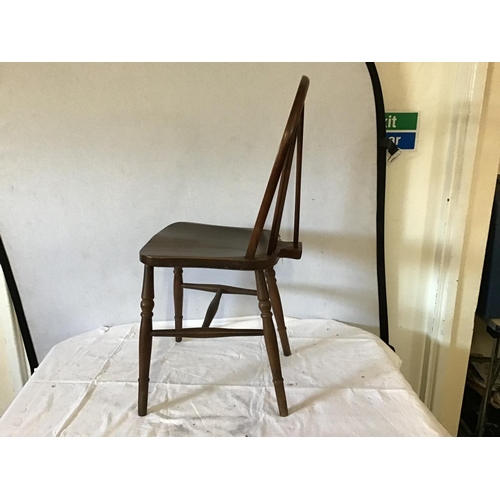 482 - PRIORY OAK WHEELBACK ARMCHAIR DINING CHAIR AND BENTWOOD CHAIR