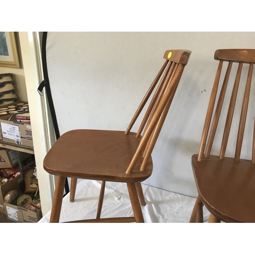 484 - PAIR OF VINTAGE SPINDLE BACK DINING CHAIRS