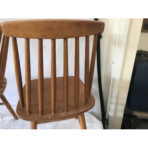 484 - PAIR OF VINTAGE SPINDLE BACK DINING CHAIRS